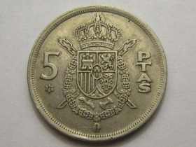 Іспанія Испания ^/--/^ Испания 5 песет 1975  (1977) года 38433 ^_^^^ Іспанія 5 песет 1975 (1977) року 38433 - фото фото фото