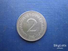 Югославія Югославия ^/--/^ Монета 2 динари Югославія 1982 ^_^^^ Монета 2 Динары Югославия 1982 - фото фото фото