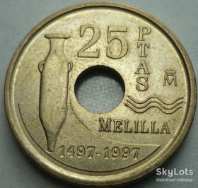 Іспанія Испания ^/--/^ Испания 25 песет 1997   11/и /--/ 007 ^_^^^ Іспанія 25 песет 1997 11/і /--/ 007 - фото фото фото