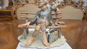 Статуетки, Скульптури, Фігурки, Фарфор Статуэтки, Скульптуры, Фигурки, Фарфор ^/--/^ Статуэтка фигурка Пьяница / фарфор - бисквит  Artistic porcelain poema Румыния ^_^^^ Статуетка фігурка П'яниця / фарфор - бісквіт Artistic porcelain poema Румунія - фото фото фото