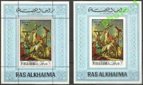 ОАЕ ОАЭ ^/--/^ Рас-эль-Хайма 1970 живопись Тьеполо 2 /--/ бл. ^_^^^ Рас-ель-Хайма 1970 живопис Тьєполо 2 /--/ бл. - фото фото фото
