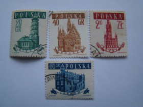 Польща Польша ^/--/^ Польша, Михель, Польша 2019, 1046 -1049, Старые ратуши. ^_^^^ Польща, Міхель, Польща 2019, 1046 -1049, Старі ратуші. - фото фото фото