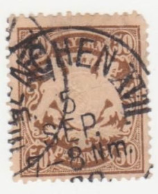 Німецька імперія (-) Германская империя (-) ^/--/^ Германия 1888 г. № 70 гашеная ^_^^^ Німеччина 1888 р. No 70 гашена - фото фото фото