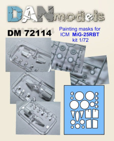 : : ^/--/^ Danmodel 72114 - маска для модели самолета МиГ-25   (ICM kit 1/72 )  - 1/72 ^_^^^ Danmodel 72114 - маска для моделі літака МіГ-25 (ICM kit 1/72) - 1/72 - фото фото фото