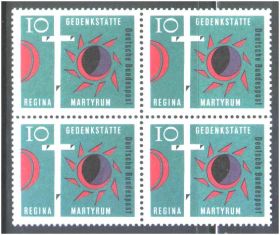 НДР, ФРН ГДР, ФРГ ^/--/^ Германия  1963 г MNH - квартблок ^_^^^ Німеччина 1963 MNH - квартблок - фото фото фото