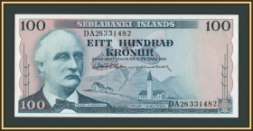 Скандинавія Скандинавия ^/--/^ Исландия 100 крон 1961 P-44  (44 /--/ a.7.2) UNC ^_^^^ Ісландія 100 крон 1961 P-44 (44 /--/ a.7.2) UNC - фото фото фото