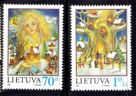 Балтійські країни Балтийские страны ^/--/^ Литва  1998 г  MNH - искусство ^_^^^ Литва 1998 MNH - мистецтво - фото фото фото