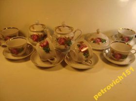 Кухонне начиння, посуд, столове срібло Кухонная утварь, посуда, столовое серебро ^/--/^ Чайный Сервиз Фарфор СССР СФЗ Дарственная надпись Новый №489 ^_^^^ Чайний Сервіз Фарфор СРСР СФЗ Дарчий напис Новий No /--/ 489 - фото фото фото