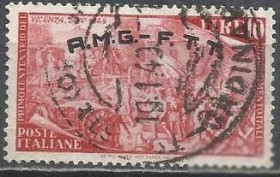 Італія, Ватикан Италия, Ватикан ^/--/^ Триест Зона А 1948 надп. 1 /--/ м.гаш. ^_^^^ Трієст Зона А 1948 надп. 1 /--/ м.гаш. - фото фото фото