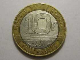 Франція Франция ^/--/^ Франция 10 франков 1990 года 3 /--/ П /--/ 1098 ^_^^^ Франція 10 франків 1990 3 /--/ П /--/ 1098 - фото фото фото
