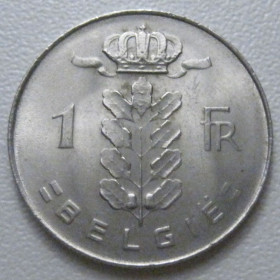 Бельгія Бельгия ^/--/^ Бельгія 1 франк 1973 року Belgie 42643 ^_^^^ Бельгия 1 франк 1973 года Belgie 42643 - фото фото фото