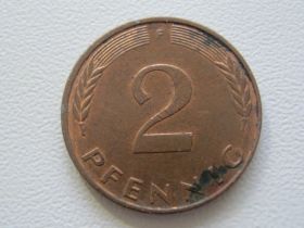 НДР, ФРН ГДР, ФРГ ^/--/^ Германия - ФРГ 2 пфеннига 1981 года F 28530 ^_^^^ Німеччина - ФРН 2 пфеніга 1981 F 28530 - фото фото фото