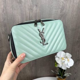 Сумки Сумки ^/--/^ Якісна жіноча невелика сумка, клатч YSL чорна екошкіра, стильна сумка через плече М&amp;#039;ятний ^_^^^ Качественная женская небольшая сумка, клатч YSL черная экокожа, стильная сумка через плечо М&amp;#039;ятный - фото фото фото