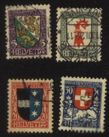 Швейцарія Швейцария ^/--/^ Швейцария 1926 г № 217‑220 серия гашеная ^_^^^ Швейцарія 1926 р. No 217-220 серія гашена - фото фото фото