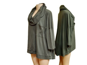 Кофти Кофты ^/--/^ L -5 /--/ XL Лонгслив оверсайз, батал туника с большим воротником, кофта большой размер ^_^^^ L -5 /--/ XL Лонгслів оверсайз, батал туніка з великим коміром, кофта великий розмір - фото фото фото