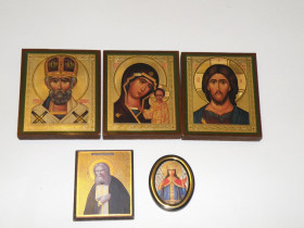 Ікони Иконы ^/--/^ Иконы современные на дереве, комплект. ^_^^^ Ікони сучасні на дереві, комплект. - фото фото фото