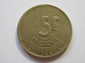 Бельгія Бельгия ^/--/^ Бельгия 5 франков 1988 года BELGIQUE 33103 ^_^^^ Бельгія 5 франків 1988 року BELGIQUE 33103 - фото фото фото