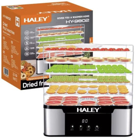 Сушарки Сушилки ^/--/^ Електросушарка для овочів і фруктів HALEY HY-9802, дегідратор для продуктів ^_^^^ Электросушилка для овощей и фруктов HALEY HY-9802, дегидратор для продуктов - фото фото фото