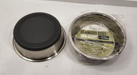 Миски Миски ^/--/^ Две миски из нержавеющей стали для собак и кошек   (Stainless Steel Dog Bowl)    Германия ^_^^^ Дві миски з нержавіючої сталі для собак і котів (Stainless Steel Dog Bowl) Німеччина - фото