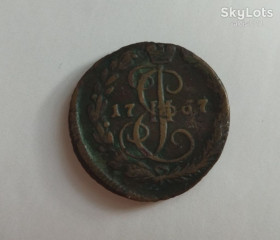 - (Катерина II) - (Екатерина II) ^/--/^ Денга 1767 года. ^_^^^ Денга 1767. - фото фото фото