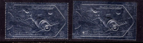 Освоєння космосу Освоение космоса ^/--/^ Космос . Рас Аль Хайма  MNH - серебро - зуб. + б/з - ^_^^^ Космос . Рас Аль Хайма MNH - серебро - зуб. + б/з - - фото фото фото