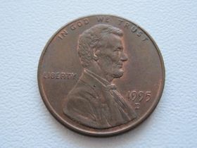 Обігові Обиходные ^/--/^ США 1 цент 1995 года D 21547 ^_^^^ США 1 цент 1995 року D 21547 - фото фото фото