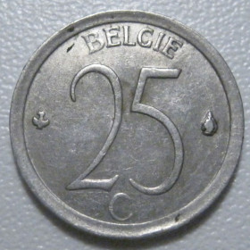 Бельгія Бельгия ^/--/^ Бельгія 25 сантимів 1964 року Belgie 42274 ^_^^^ Бельгия 25 сантимов 1964 года Belgie 42274 - фото фото фото