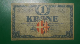 Скандинавія Скандинавия ^/--/^ Данія Danbrit 1 крона рекламна бона 1916 р.! ^_^^^ Дания Danbrit 1 крона рекламная бона 1916 г.! - фото фото фото