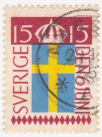 Скандинавія Скандинавия ^/--/^ Швеция 1955 г. № 407 гашеная ^_^^^ Швеція 1955 р. No 407 гашена - фото фото фото