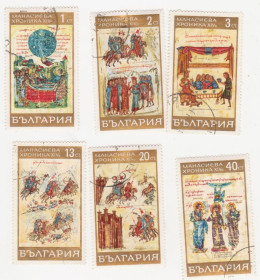 Балканський півострів Балканский полуостров ^/--/^ Болгария 1968 г № 1872‑1877 гашеная серия ^_^^^ Болгарія 1968 р No 1872-1877 гашена серія - фото фото фото