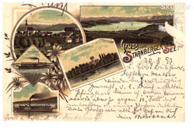 Тематичні колекції Тематические коллекции ^/--/^ Флот. Bayern 1897 г - ПК - прошла почту - 2 /--/ а скана ^_^^^ Флот. Bayern 1897 - ПК - пройшла пошту - 2 /--/ а скана - фото фото фото