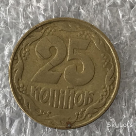 Обігові Обиходные ^/--/^ 25 копеек 1994 1 ААм ^_^^^ 25 копійок 1994 1 АА - фото фото фото