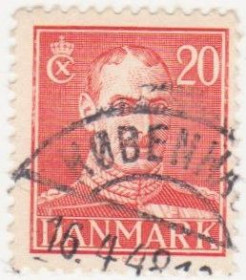 Балтійські країни Балтийские страны ^/--/^ Дания   1942 г. №  277 гашеная ^_^^^ Данія 1942 р. No 277 гашена - фото фото фото