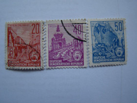Інші країни Другие страны ^/--/^ ГДР, Михель, Германия 2010, 455-457, Стандартный выпуск  (IV). ^_^^^ НДР, Міхель, Німеччина 2010, 455-457, Стандартний випуск (IV). - фото фото фото