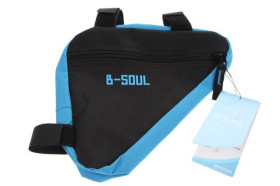 Велосумки Велосумки ^/--/^ Сумка під раму кутова B-Soul BG /--/ 064 чорний / синій (BIB-046) ^_^^^ Сумка под раму угловая B-Soul BG /--/ 064 черный / синий (BIB-046) - фото фото фото