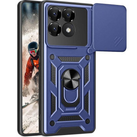 Чохли, бампера Чехлы, бампера ^/--/^ Чохол Fiji Camera Defence для Poco F /--/ 6 Pro бампер із захистом камери та підставкою Dark Blue ^_^^^ Чехол Fiji Camera Defence для Poco F /--/ 6 Pro бампер с защитой камеры и подставкой Dark Blue - фото фото фото