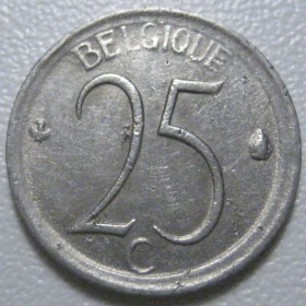 Бельгія Бельгия ^/--/^ Бельгія 25 сантимів 1970 року Belgique 42341 ^_^^^ Бельгия 25 сантимов 1970 года Belgique 42341 - фото фото фото