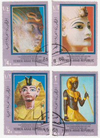 Ємен Йемен ^/--/^ Северный Йемен 1970 г. № 1101‑1104	 гашеная серия ^_^^^ Північний Ємен 1970 р. No 1101-1104 гашена серія - фото фото фото