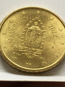 Сан-Марино Сан-Марино ^/--/^ 50 Євроцентів 2022 рік. Сан-Марино. ^_^^^ 50 евроцентов 2022 год. Сан-Марино. - фото фото фото