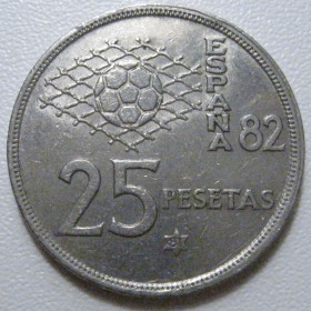 Іспанія Испания ^/--/^ Іспанія 25 песет 1980  (1981) року 41765 ^_^^^ Испания 25 песет 1980 (1981) года 41765 - фото фото фото