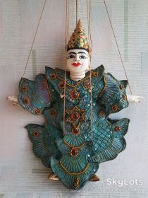 Ляльки Куклы ^/--/^ Старинная кукла-марионетка, вышитое платье ^_^^^ Старовинна лялька-маріонетка, вишита сукня - фото фото фото