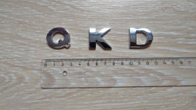 Наліпки, емблеми Наклейки, эмблемы ^/--/^ Металлические буквы Q .K .D на кузов авто ^_^^^ Q .K .D на кузов авто - фото фото фото