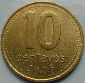 Аргентина Аргентина ^/--/^ Аргентина 10 сентаво 2005 ^_^^^ Аргентина 10 вересня 2005 - фото фото фото