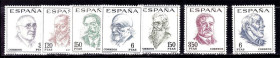 Іспанія Испания ^/--/^ ZM Испания 1966 г  MNH - личности ^_^^^ ZM Іспанія 1966 MNH - особистості - фото фото фото