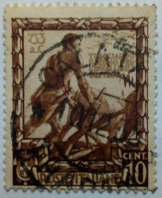 Італія, Ватикан Италия, Ватикан ^/--/^ Италия 1938 Провозглашение Империи, 10 /--/ С, гашеная ^_^^^ Італія 1938 Проголошення Імперії, 10 /--/ С, гашена - фото фото фото