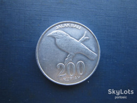 Індонезія Индонезия ^/--/^ Монета 200 рупій Індонезія 2003 фауна птах ^_^^^ Монета 200 рупий Индонезия 2003 фауна птица - фото фото фото