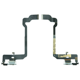 Шлейфи, перехідники Шлейфы, переходники ^/--/^ Шлейф iPhone XS  (5.8&amp;quot;) Charge + Audio Silver OR  (знятий з телефону) ^_^^^ Шлейф iPhone XS (5.8&amp;quot;) Charge + Audio Silver OR (снят с телефона) - фото фото фото