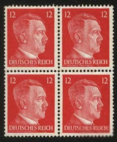 Третій Рейх (-) Третий Рейх (-) ^/--/^ Германия Рейх 1941-43 г.№ 780  кварт блок ^_^^^ Німеччина Рейх 1941-43 р. No 780 кварт блок - фото фото фото