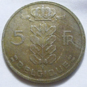 Бельгія Бельгия ^/--/^ Бельгія 5 франків 1971 року BELGIQUE #6 /--/ П /--/ 1711 ^_^^^ Бельгия 5 франков 1971 года BELGIQUE #6 /--/ П /--/ 1711 - фото фото фото