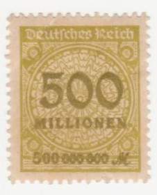 Веймарська республіка Веймарская республика ^/--/^ Германия   ( Рейх) 1923 г. №  322 * ^_^^^ Німеччина (Рейх) 1923 р. No 322* - фото фото фото